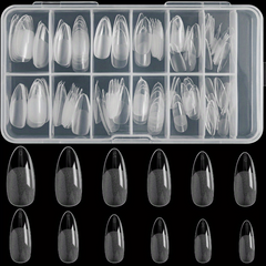 120pcs Oval Nail Tips Matte Finish DIY Salon Use