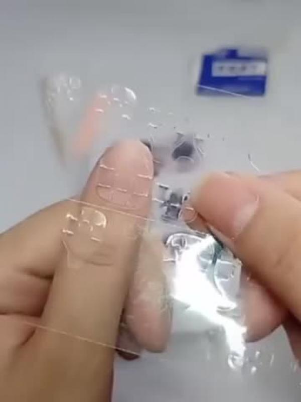24pcs Square Acrylic Nails Set with Nail Glue