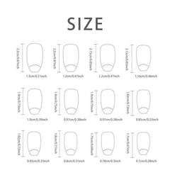 24pcs Square Acrylic Nails Set with Nail Glue