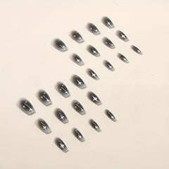 24 pcs Gradient Press On Nails Full Cover Coffin Designs Easy to Apply