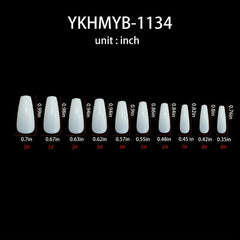 24 pcs Gradient Press On Nails Full Cover Coffin Designs Easy to Apply
