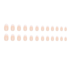 Glossy Pink Press On Nails Reusable French False Nails for Women