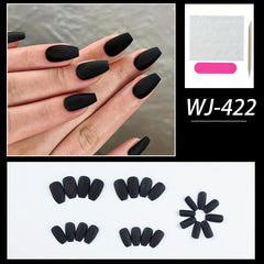 Ballerina Coffin Nail Press Ons Matte Acrylic for Halloween