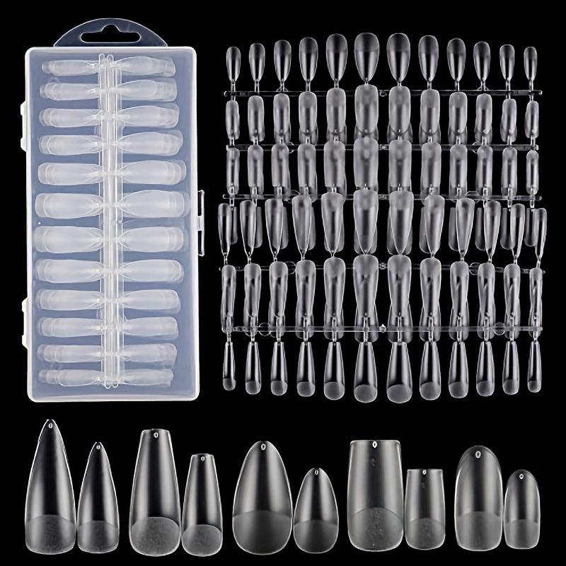 240 pcs Matte Medium Almond Acrylic Press On Nails Set