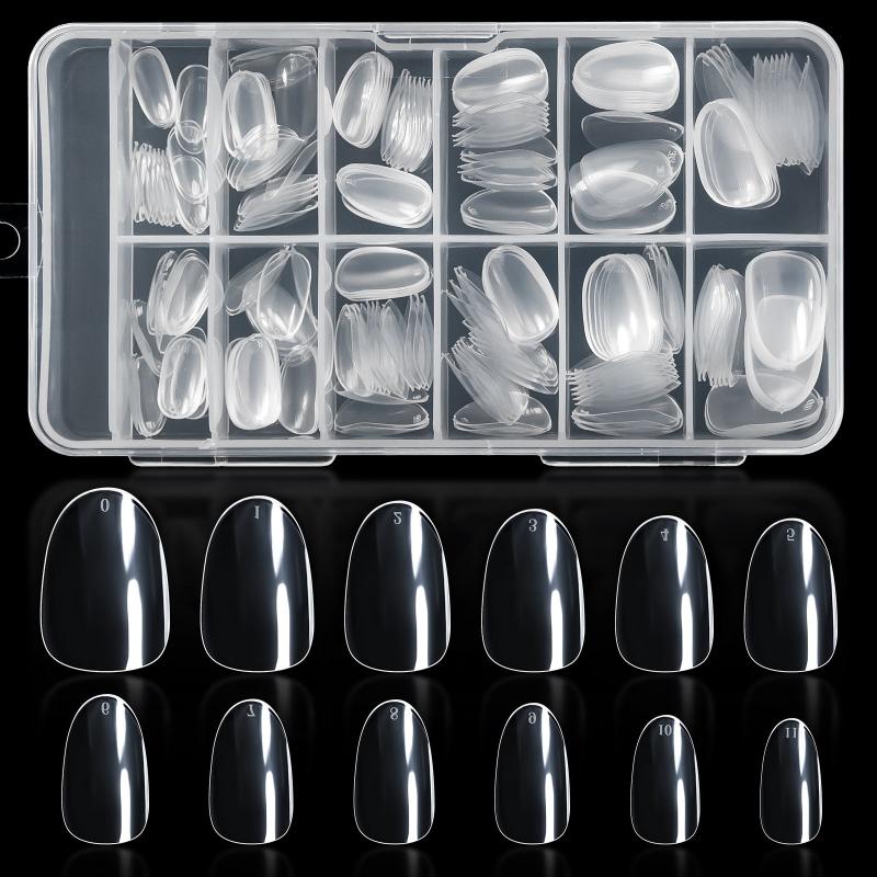 240 pcs Soft Gel Almond Nail Tips for Extensions