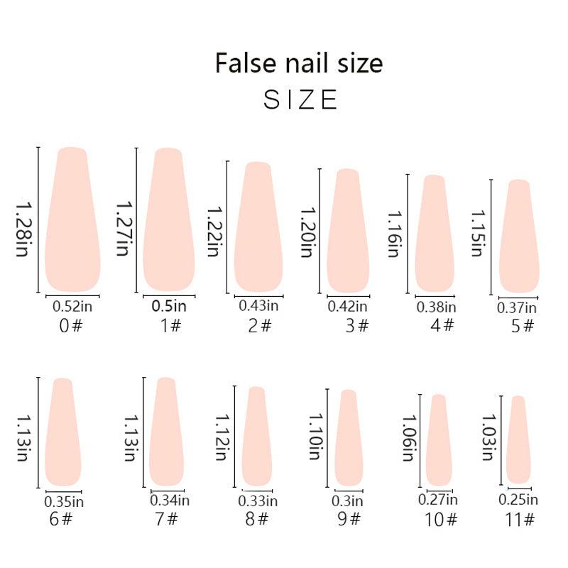 24pcs Jiaruo Gradual Long Ballet Flashing Spicy Girl Press On Nails