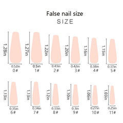 24pcs Jiaruo Gradual Long Ballet Flashing Spicy Girl Press On Nails