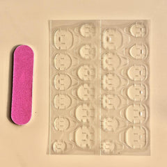 24pcs French Nude Tip Press On Nails Short Almond Oval Acrylic False Nail Tips