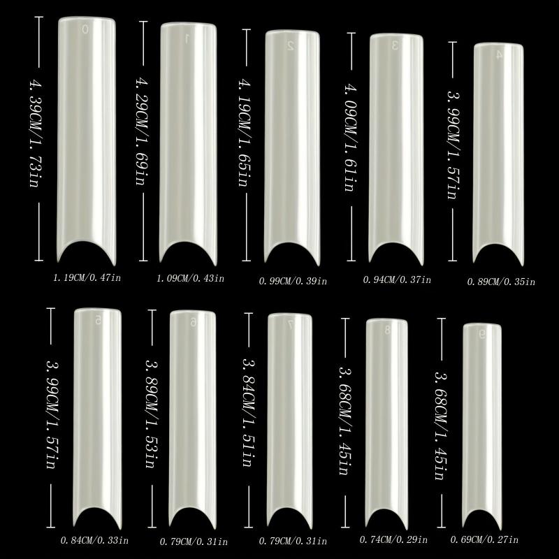 100 pcs Clear Square French False Nail Tips Professional Tips for Stylish Nails