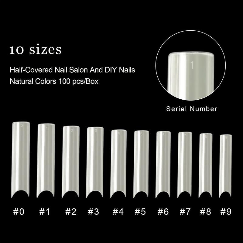 100 pcs Clear Square French False Nail Tips Professional Tips for Stylish Nails