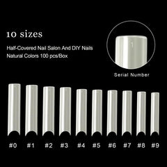 100 pcs Clear Square French False Nail Tips Professional Tips for Stylish Nails