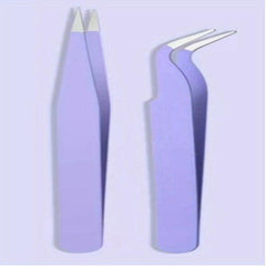 2PCS High Precision Stainless Steel Tweezers for Eyebrow Repair and Makeup