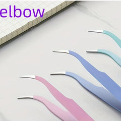 2PCS High Precision Stainless Steel Tweezers for Eyebrow Repair and Makeup