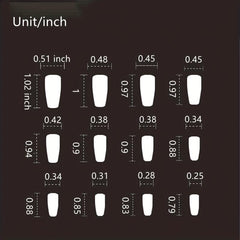 Acrylic Ballerina Press On Nails Full Coverage Medium Square Tips