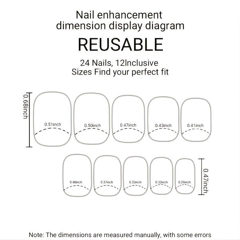 Glittering Press On Nails Full Cover Acrylic Nails