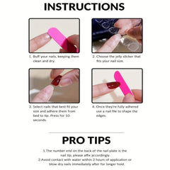 24pcs Glossy Pink Press On Nails Full Cover False Nails