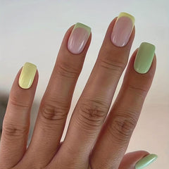 24pcs Glossy Pink Press On Nails Full Cover False Nails