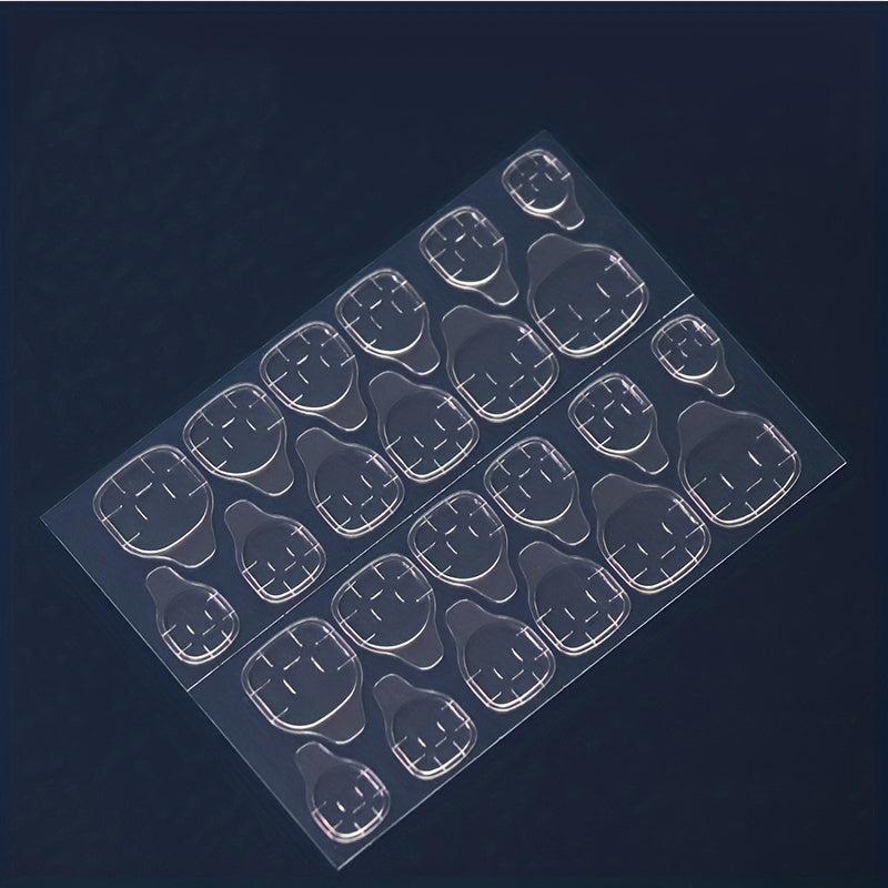 24 pcs Glossy Press On Nails with 3D Rhinestones - Easy to Apply and Remove