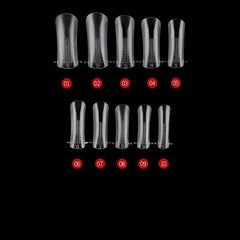 Poly Extension Gel Nail Forms 100pcs Clear Extension Tips Set Acrylic False Nail