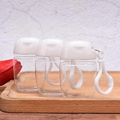 Clear Empty Bottle Hand Sanitizer Travel Holder Keychain
