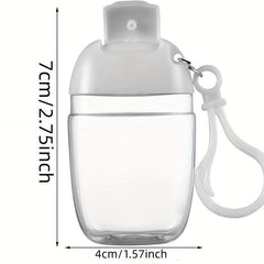Clear Empty Bottle Hand Sanitizer Travel Holder Keychain