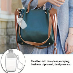 Clear Empty Bottle Hand Sanitizer Travel Holder Keychain