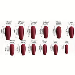 24 pcs Purple Jade Press On Nails Full Cover Ballerina Manicure
