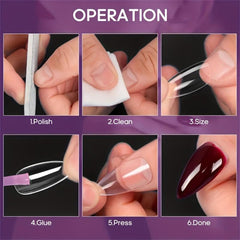 500pcs Almond Shaped Soft Gel Nail Tips for Nail Extension
