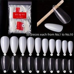 500pcs Almond Shaped Soft Gel Nail Tips for Nail Extension