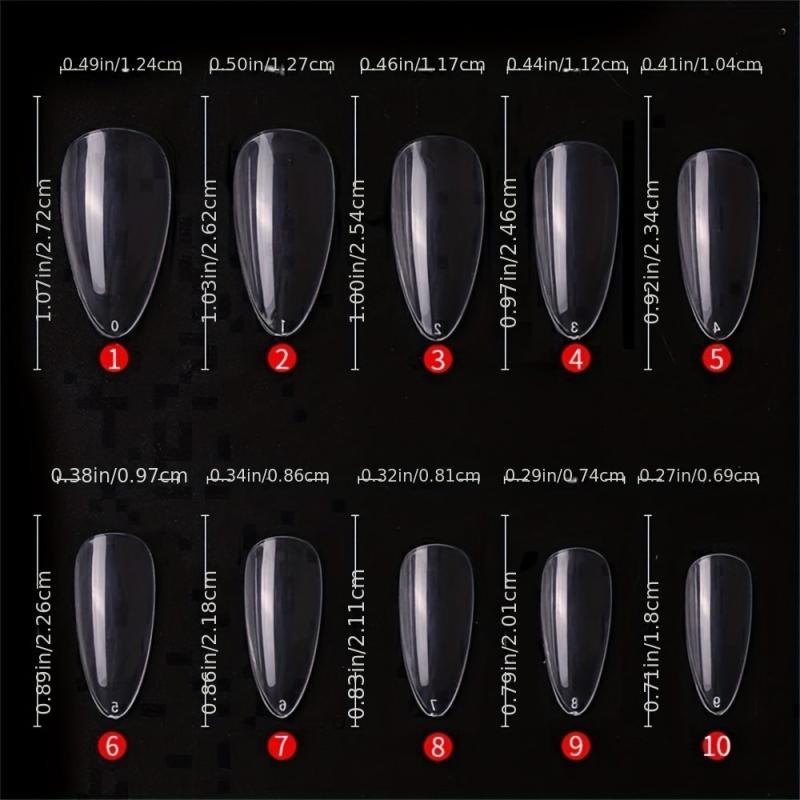 500pcs Almond Shaped Soft Gel Nail Tips for Nail Extension