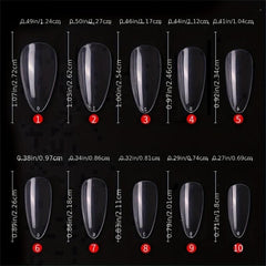 500pcs Almond Shaped Soft Gel Nail Tips for Nail Extension