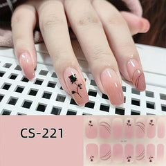 3 Sheets Nail Polish Stickers Self Adhesive Nail Strips Art Decals