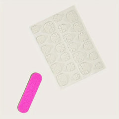 24 Pcs Solid Glossy Square False Nails Full Cover Acrylic Tips