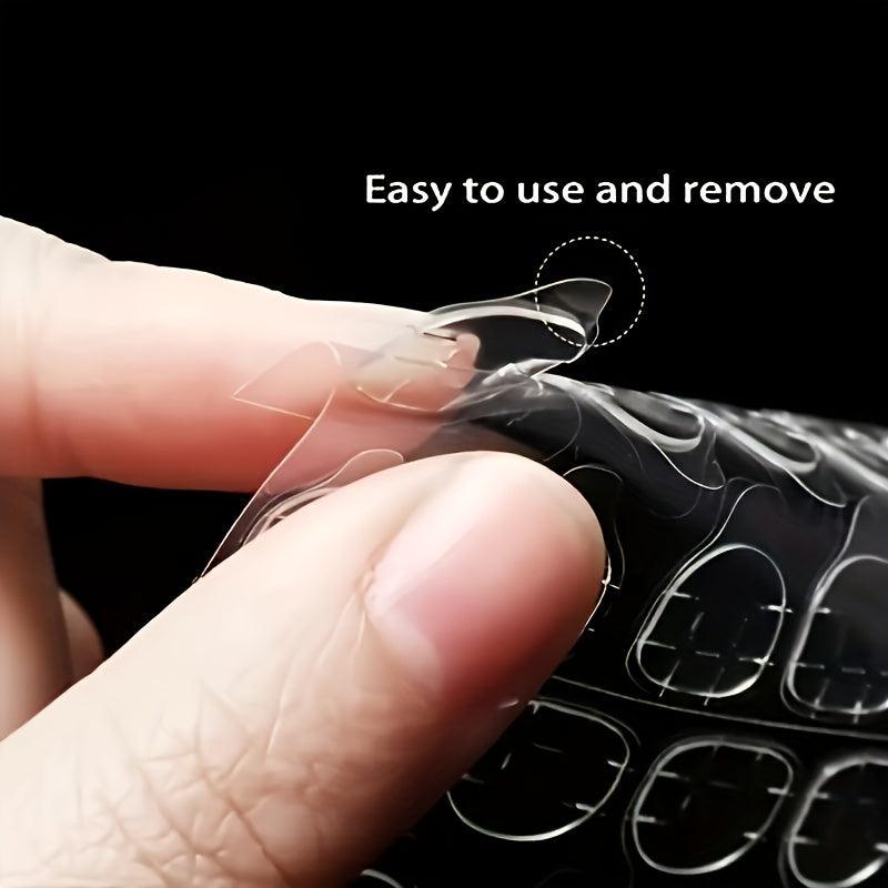 24 Pcs Solid Glossy Square False Nails Full Cover Acrylic Tips