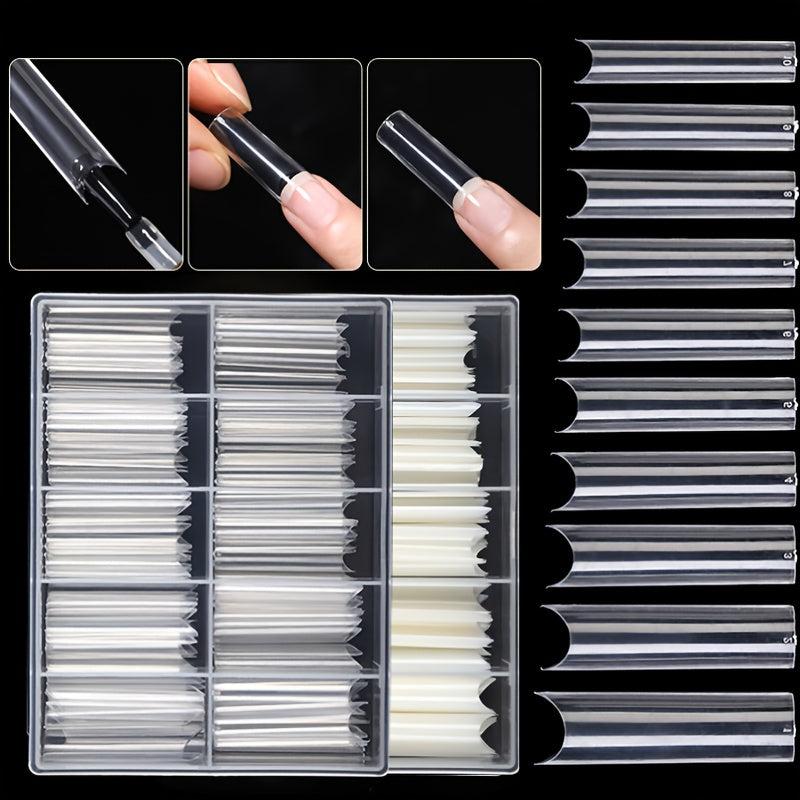 100 Pcs Square Coffin False Nails Tips - Acrylic Artificial Tip Manicure