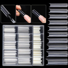 100 Pcs Square Coffin False Nails Tips - Acrylic Artificial Tip Manicure