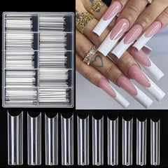 100 Pcs Square Coffin False Nails Tips - Acrylic Artificial Tip Manicure