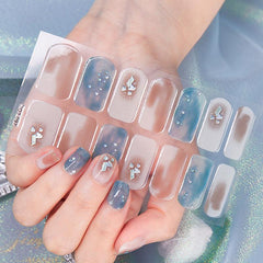 3D Laser Nail Strips Holographic Full Wraps Nail Sticker