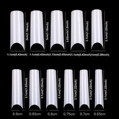 550Pcs XL Square False Nails Tips Half Cover Acrylic Artificial Tip Manicure
