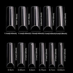 550Pcs XL Square False Nails Tips Half Cover Acrylic Artificial Tip Manicure