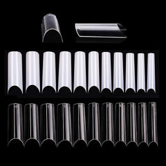 550Pcs XL Square False Nails Tips Half Cover Acrylic Artificial Tip Manicure