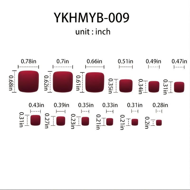 Matte Press On Toe Nails Glossy False Toe Nail For Women 24 Pcs