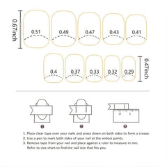 Ombre Green Square Press On Nails with Nail Glue