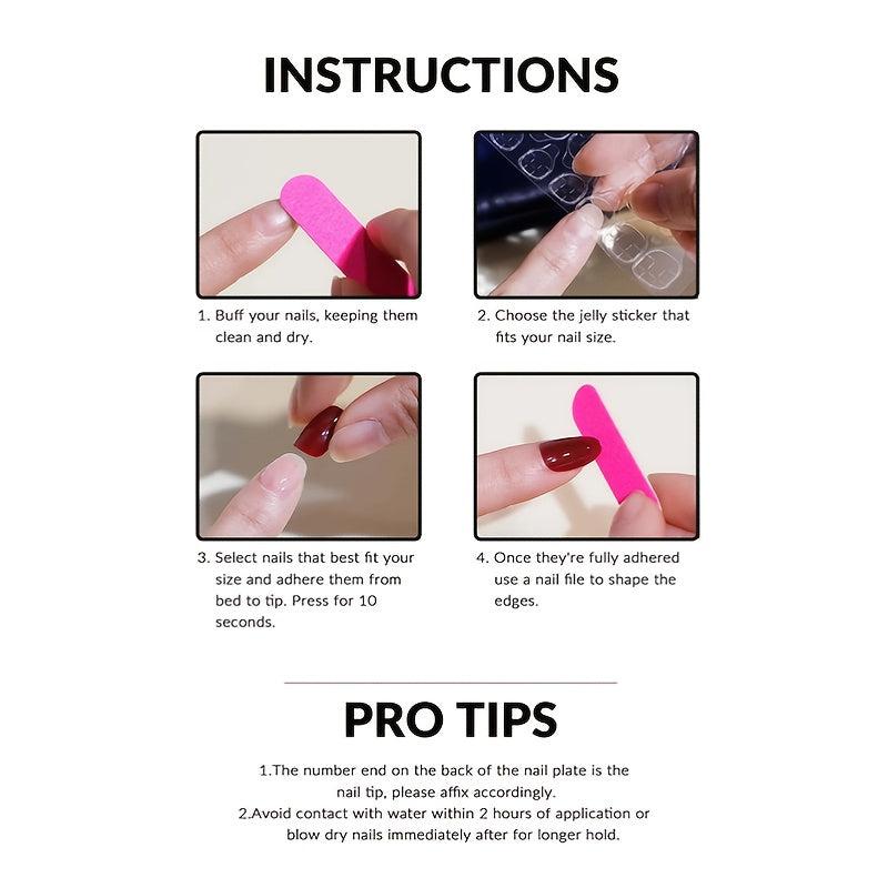 Yellow Squoval Press On Nails Flower False Nails for Women
