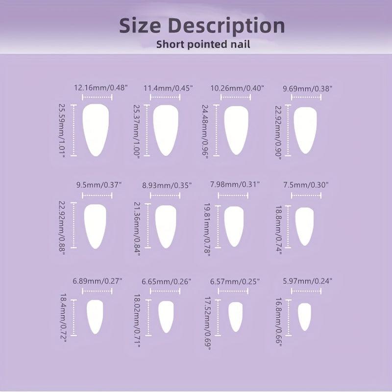 24pcs Golden Glitter Swirl Press On Nails Almond Shape Abstract False Nails