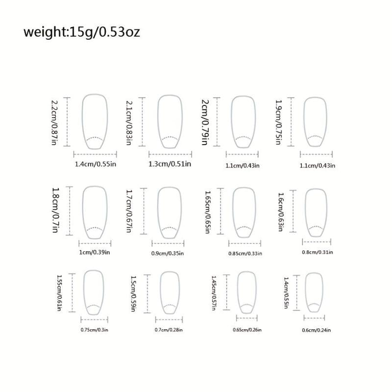 24 Pcs Gradient Lavender Nail Patch Press On Manicure Gel Nail Kit