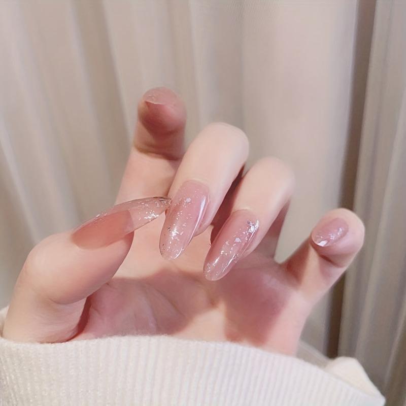 24 Pcs Gradient Lavender Nail Patch Press On Manicure Gel Nail Kit