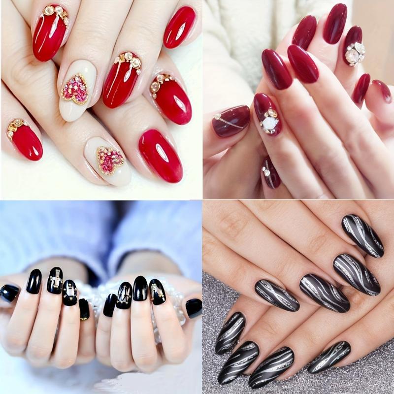 120pcs Oval Shaped False Nail Tips for Nail Extension