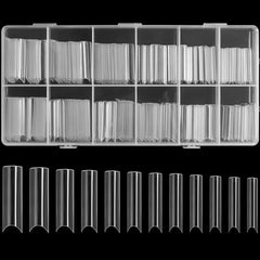 240 PCS Square Nail Tips Extra Long C Curve Nail Tips