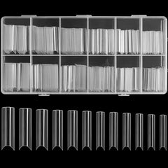 240 PCS Square Nail Tips Extra Long C Curve Nail Tips